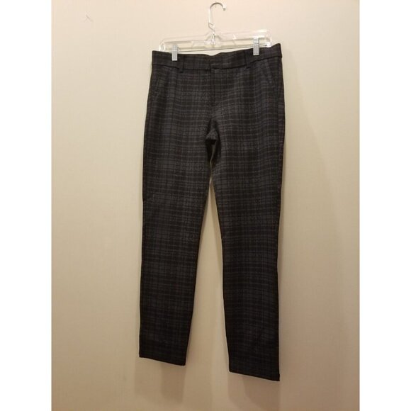 Women's Kut From‎ The Kloth Black/Grey Checkered Stretchy Skinny Pants Size 10S - Picture 1 of 5